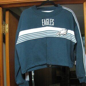 PHILADELPHIA EAGLES  NFL  WOMEN CROP TOP  LONG SLEEVE  SIZE  L BRAND NEW W TAGS